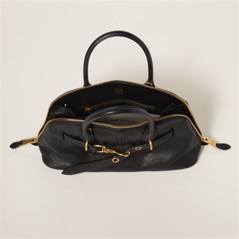 miu miu top handle bag sale|Black Aventure Nappa Leather Top.